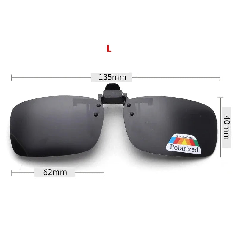 Polarized Clip-On Sunglasses with 4 Color Grey Lenses for UV Protection and Night Vision - Ideal for Driving and Fishing
