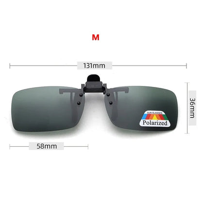 Polarized Clip-On Sunglasses with 4 Color Grey Lenses for UV Protection and Night Vision - Ideal for Driving and Fishing
