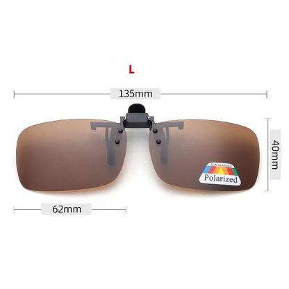 Polarized Clip-On Sunglasses with 4 Color Grey Lenses for UV Protection and Night Vision - Ideal for Driving and Fishing