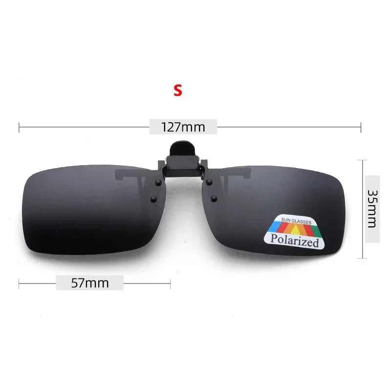 Polarized Clip-On Sunglasses with 4 Color Grey Lenses for UV Protection and Night Vision - Ideal for Driving and Fishing