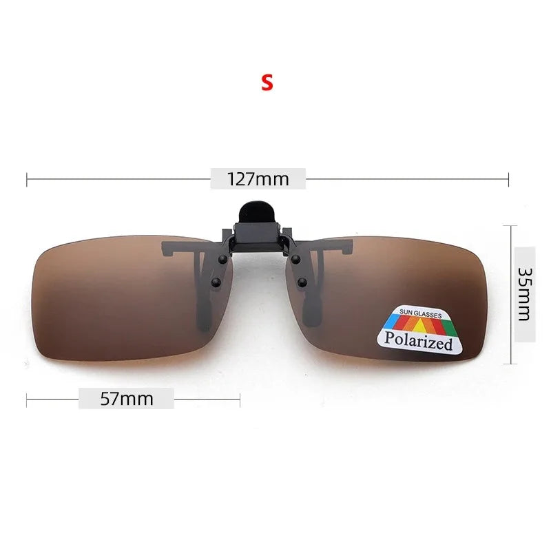 Polarized Clip-On Sunglasses with 4 Color Grey Lenses for UV Protection and Night Vision - Ideal for Driving and Fishing