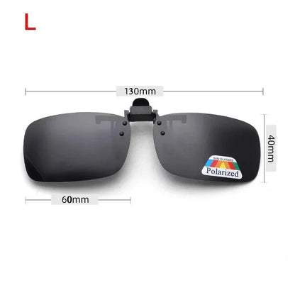 Polarized Clip-On Sunglasses with 4 Color Grey Lenses for UV Protection and Night Vision - Ideal for Driving and Fishing