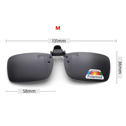 Polarized Clip-On Sunglasses with 4 Color Grey Lenses for UV Protection and Night Vision - Ideal for Driving and Fishing