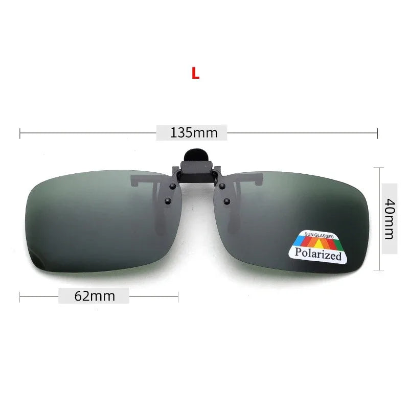 Polarized Clip-On Sunglasses with 4 Color Grey Lenses for UV Protection and Night Vision - Ideal for Driving and Fishing