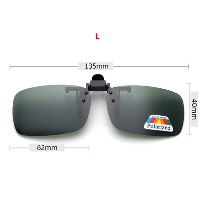 Polarized Clip-On Sunglasses with 4 Color Grey Lenses for UV Protection and Night Vision - Ideal for Driving and Fishing